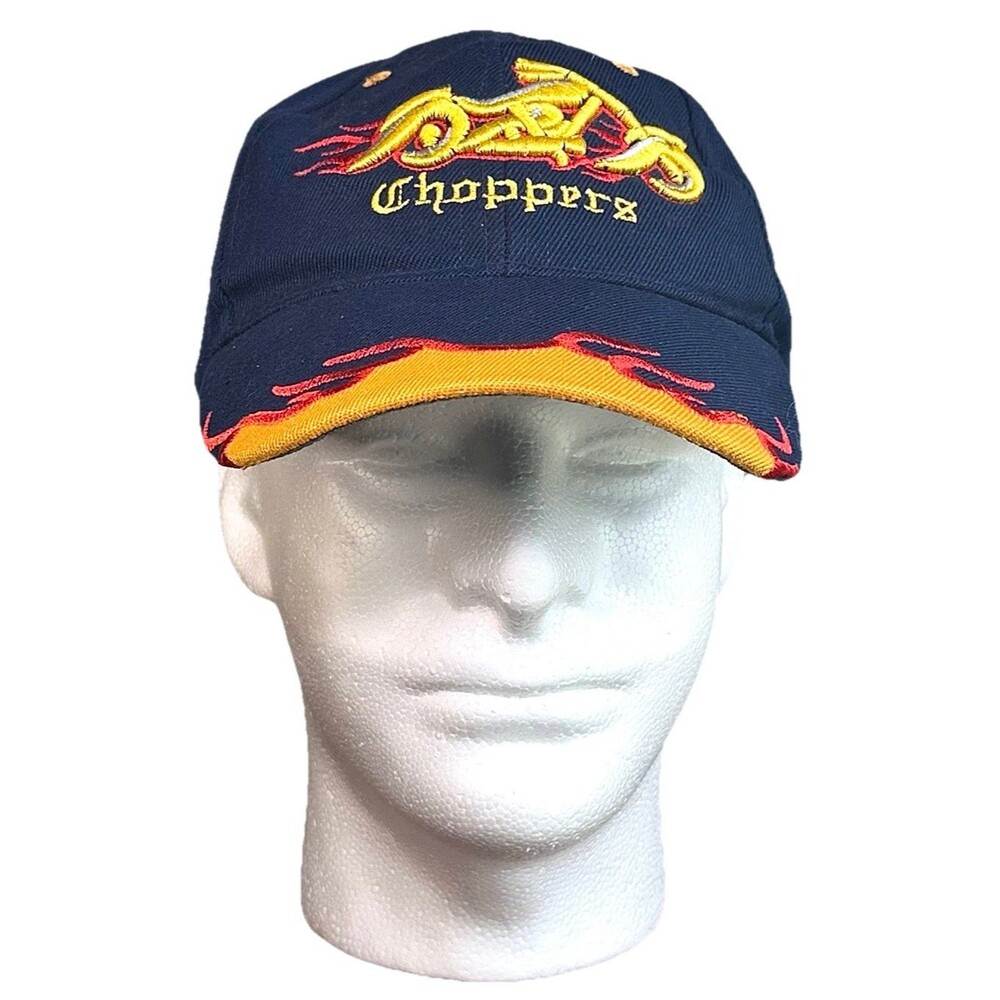 Y2K Choppers Flames Biker Dad Hat